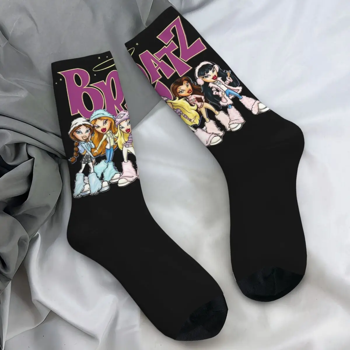 Bratz Socks Autumn Stockings Modern Adults Men Soft Breathable Socks Graphic Running Anti Skid Socks