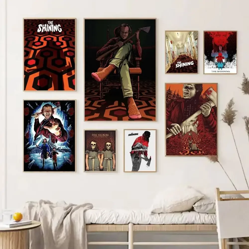 Classic Movie The S-Shining Poster Self-adhesive Art Waterproof Paper Sticker Coffee House Bar Room Wall Decor