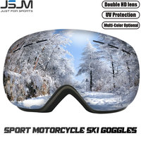 JSJM New Ski Goggles Men Women Double Layers Anti-Fog Big Ski  UV400 Glasses Protection Skiing Winter Snow Snowboard Goggles