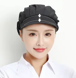 Both Sexes Workshop Cap Full Cloth Dust-proof Anti-Grease Fumes Cap Bar Restaurant Kitchen Cafe Bakery Waiter Chef Work Hats