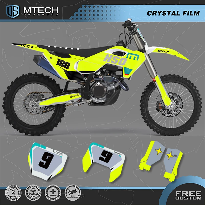 

DSMTECH Motorcycle Graphics Decals Stickers Kits For Husqvarna 2023 2024 TC FC 2024 2025 TE FE 125-450cc 009