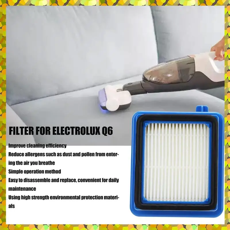 مرشحات فراغ لإلكترولوكس Q6 Q7 Q8 WQ61 WQ71 WQ81 ملحقات المكنسة الكهربائية الانبعاثات غرامة مرشح الغبار