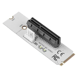 NGFF M.2 to PCI-E 4X Riser Card M2 Key M to PCIE X4 Adapter with LED Indicator