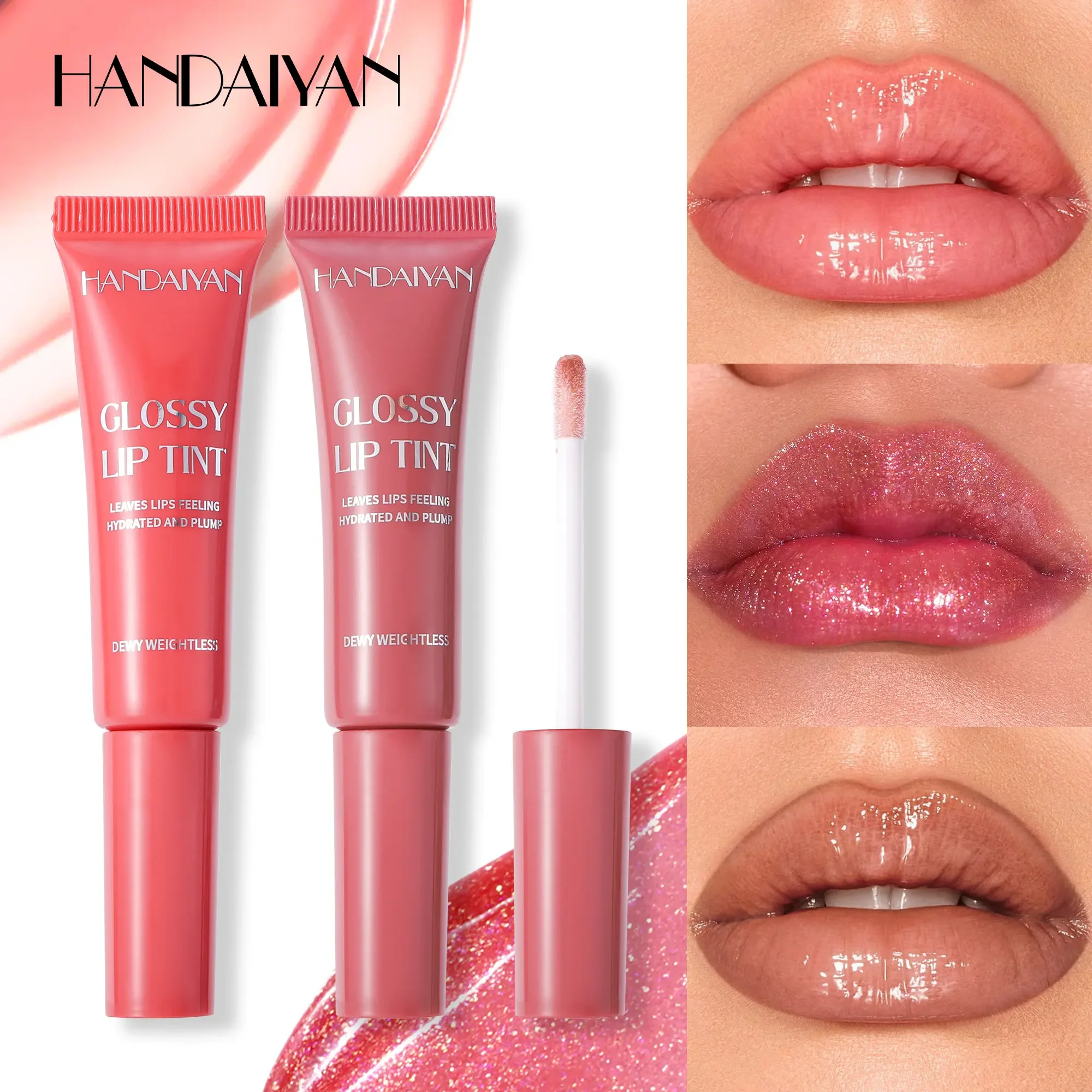 Water Light Hydrating Lip Glaze Moisturizing Pearlescent Gloss Brightens Lip Lines Oil Liquid Lipstick Reduces Dryness