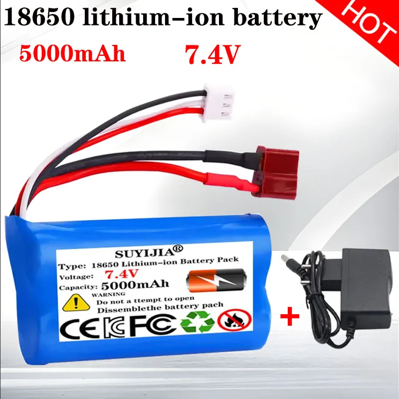 18650 Новое производство 7,4 В 18650 5000 мАч Аккумулятор для Wltoys 10428/12428/12423/Q46 RC Auto Ersatzteile 18650 Новое производство 7,4 В 18650 5000 мАч Аккумулятор для Wltoys 10428/12428/12423/Q46 RC Auto Ersatzteile