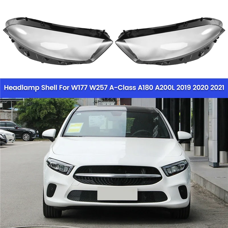 

AM-Left Car Headlight Lens Cover Head Light Lamp Shade Shell Lens Lampshade For Mercedes Benz W177 A-Class 2019-2021 Part