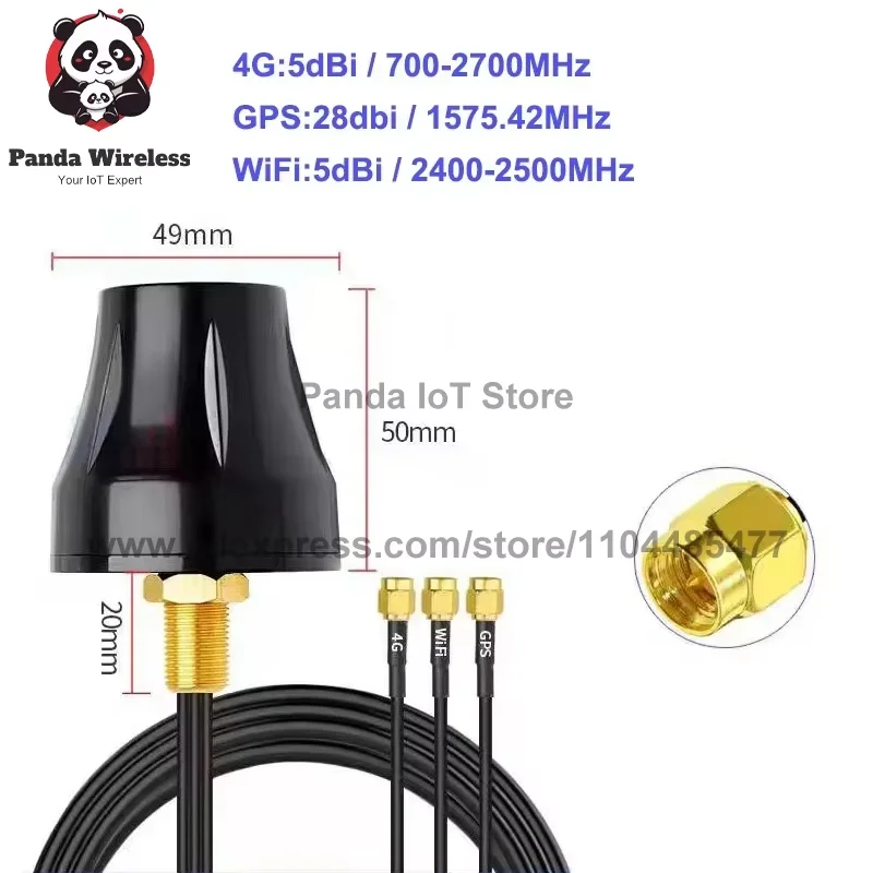 Good Price！Long Range Signal Booster 4G WiFi GPS 2.4GHz For GPS Position Module Bluetooth WiFi Outdoor 3-in-1 Combined Antenna