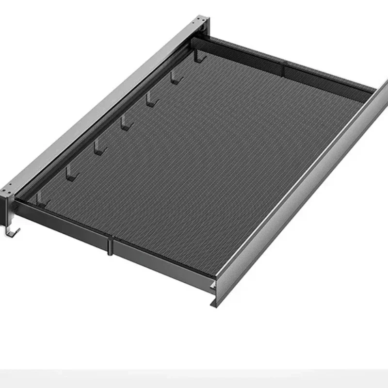 

Space Aluminum Wall Mounted Invisible Folding Drying Rack Retractable Collapsible Clothes Hanger Balcony Storage Organizer Black