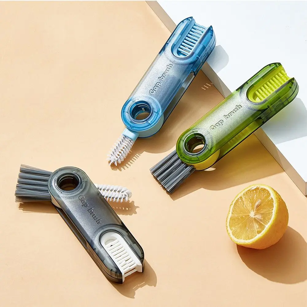 Multifunctional Silicone Cleaner Feeding Bottle Brushes Tea Thermos Cup Mould Groove Gap Rotary Household Cleaning Tool