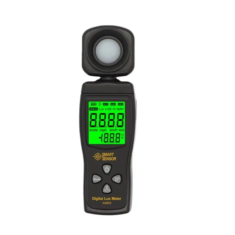 VA067 LCD Digital Light Photometer Lux Tester UV Radiation Detector 1~200000 Lux 4% Accuracy Illuminance Measuring Gauge