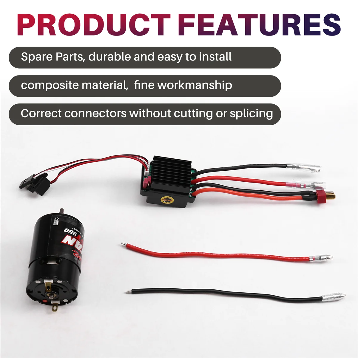 Y34A 550 نحى المحرك مقاوم للماء ESC 320A مجموعة التحكم في السرعة ل 1/10 RC سيارة الزاحف محوري SCX10 55T