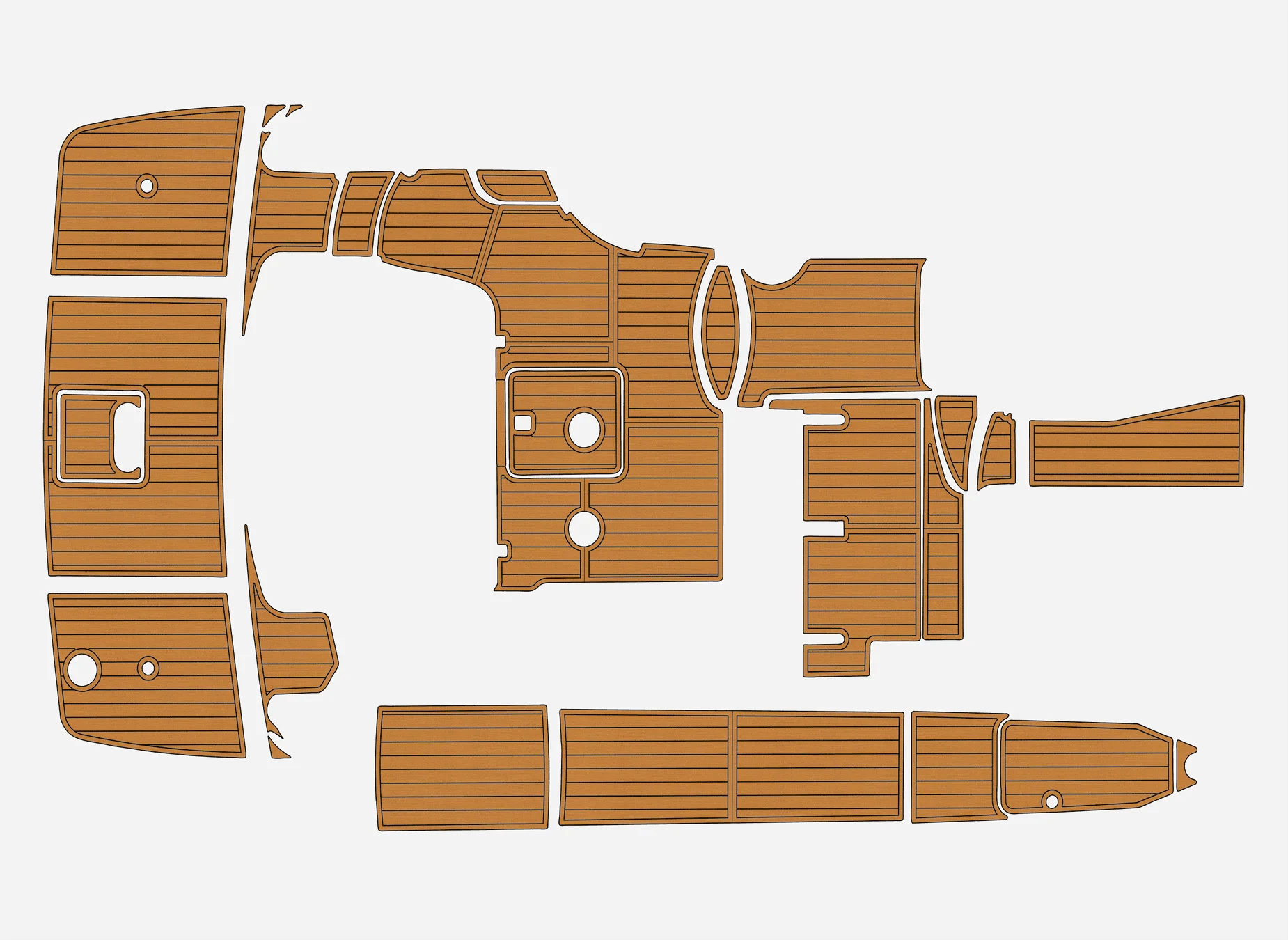 

2007-2008 Formula 40 Performance Cruiser 1/4" 6mm EVA foam Non-Slip Teak Decking marine Mat seadek aqua carpet Marine Floor