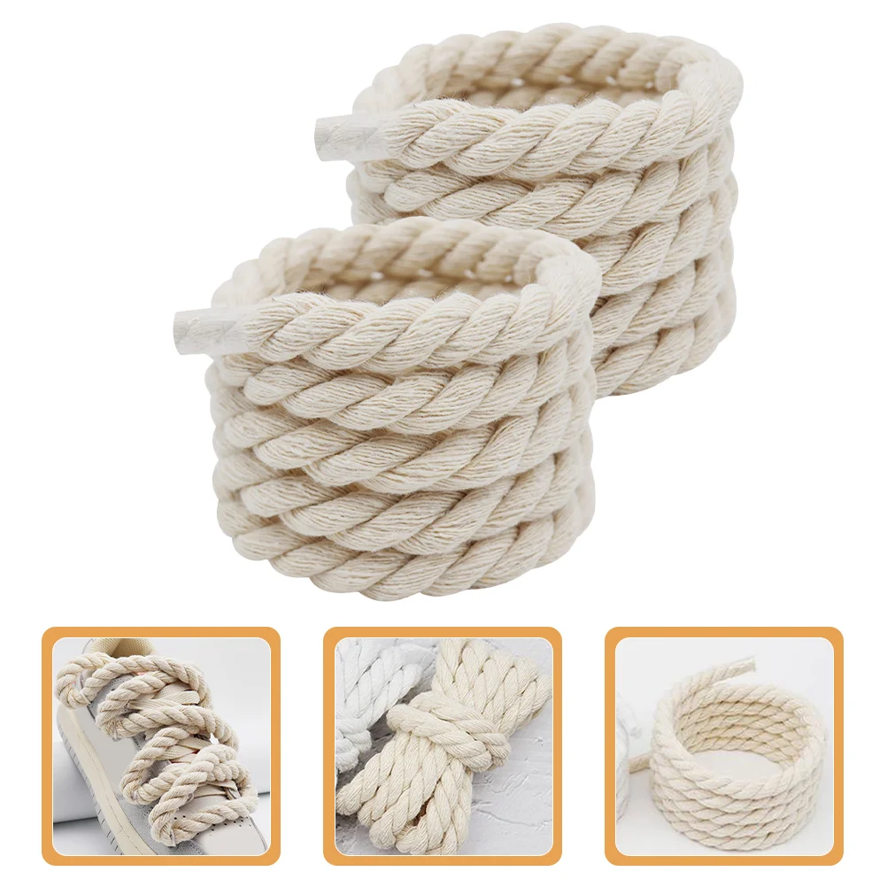 2pcs Woven Shoelaces Sneaker Shoes Laces Replacement Shoes Lace Sports Shoes Laces thick rope laces decorative shoelaces