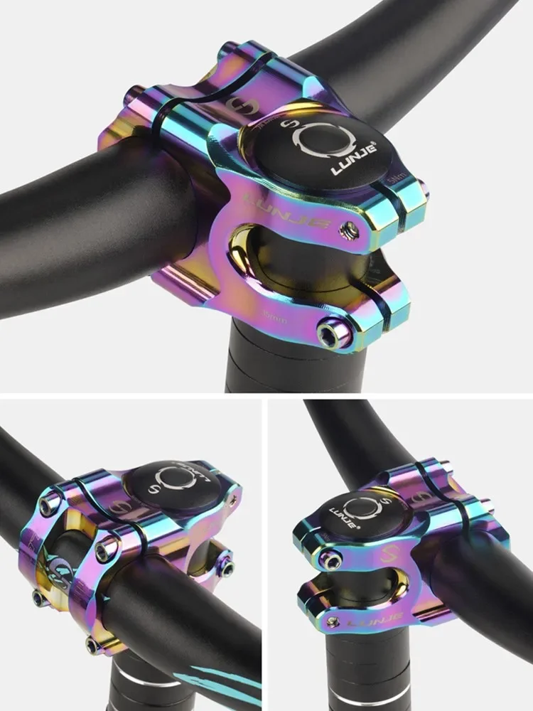 AliExpress LUNJE MTB Road Bike Stem CNC Mountain Bicycle Bridge Short Power 31.8mm High Strength Climbing Riser