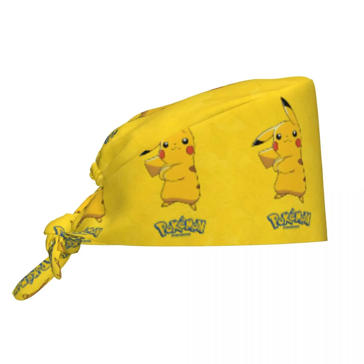 Pokemon P-Pikachu Atmungsaktive OP-Haube, Chirurgische Hauben, Krankenschwester-Mütze, Niedliche Bedruckte Kawaii Cartoon Arbeitskappe