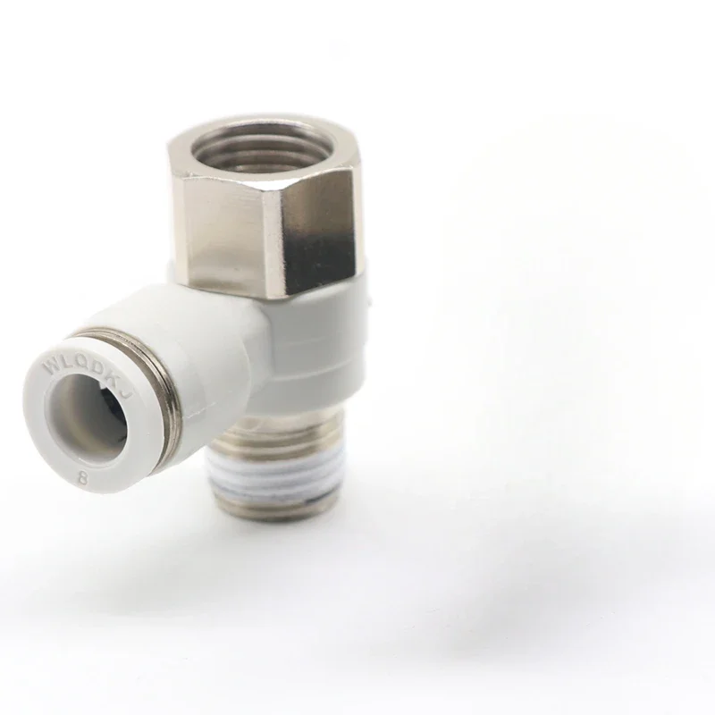 Pneumatic connector tracheal PHF8-02 internal and external threads can be connected in series right angle 4-M5/6-01/10 -03