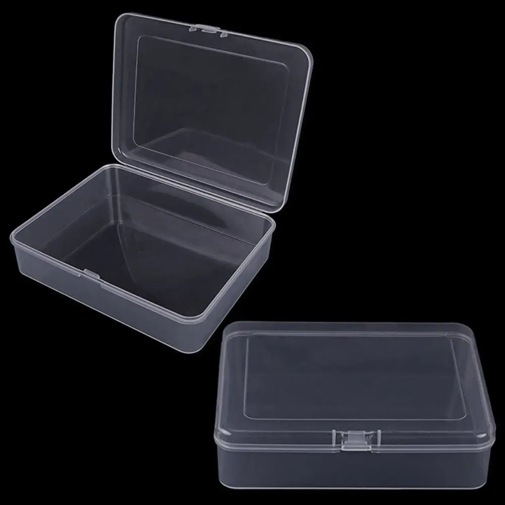 Hot Square Transparent Storage Box Plastic 8 Sizes Small Items Case Transparent Sundries Organizer Packing Boxes