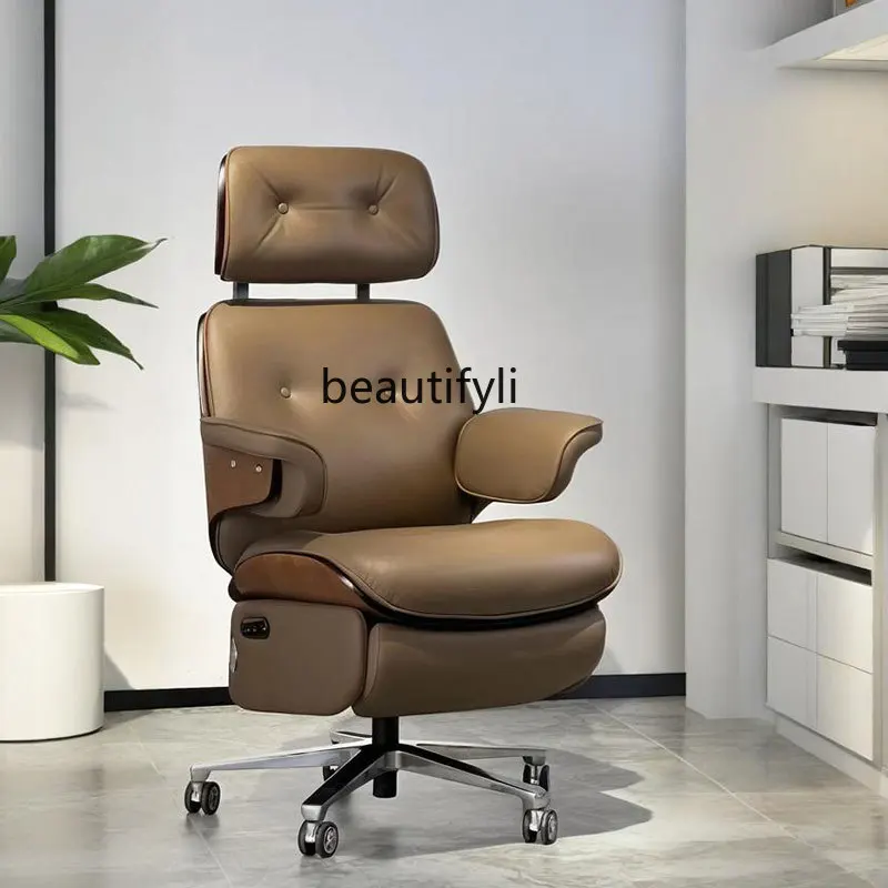 Electric boss chair reclining leather computer comfortable sedentary sofa seat office chair