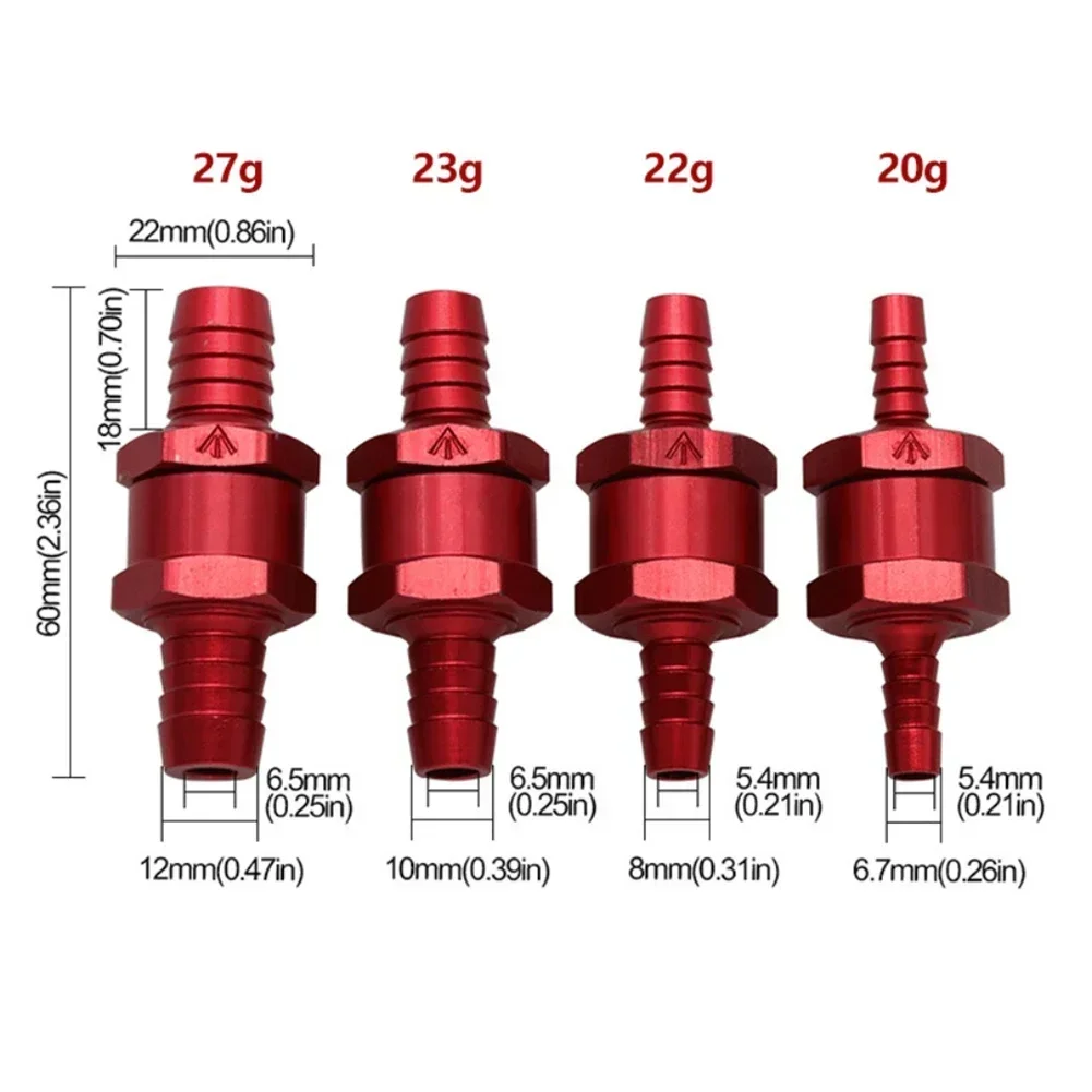 Fuel Non Return Check Valve 6-12mm  Petrol Diesel Water Fuel Line Unidirectional Aluminum Alloy Hand Tools Parts