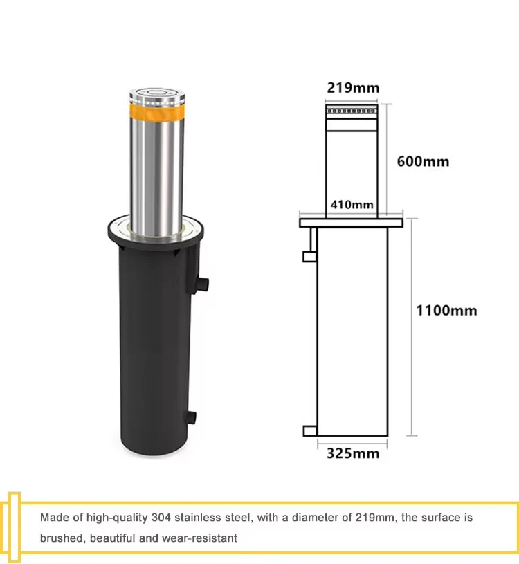 

Stainless Steel Fully Automatic Hydraulic Anti-ramming Road Blocker Bollard Security Automatic Retractable Electric Bollard