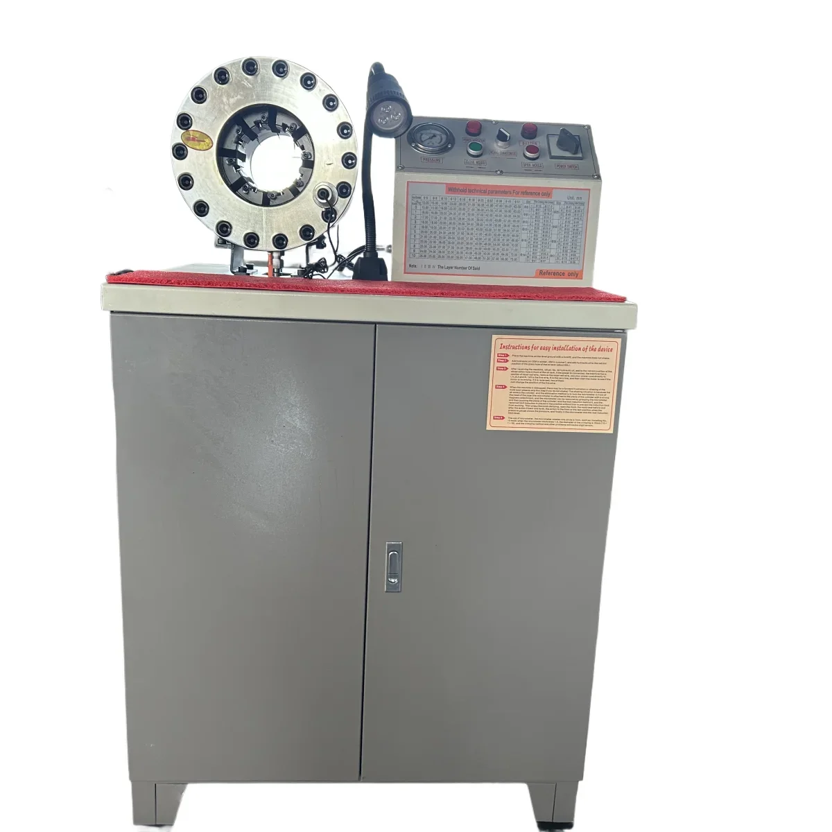 hydraulic rubber hose locking machine, new state, micro oil pipe clamp, pressure machine, core component, bearing, engine