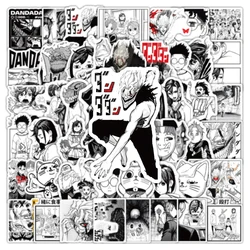 10/30/50pcs Black White Manga Dandadan Anime Stickers Decals Laptop Travel Luggage Skateboard Car Phone Cool Waterproof Sticker