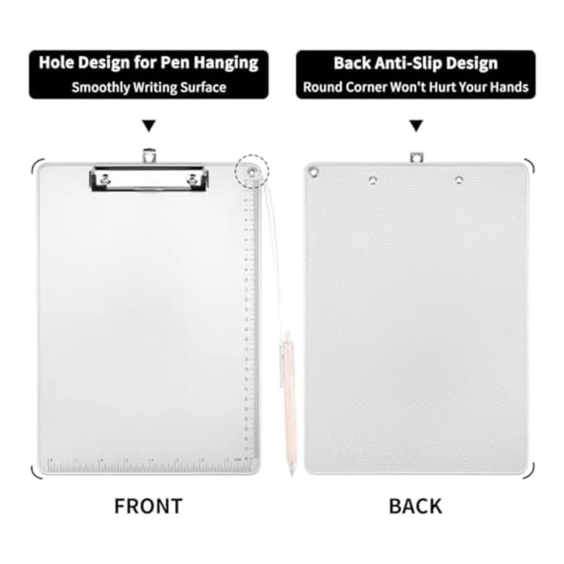 Metal Clipboard Aluminum Look Clipboards With Low Profile Clip,For Letter Size A4 File Paper Sheet Office School Supplie Durable