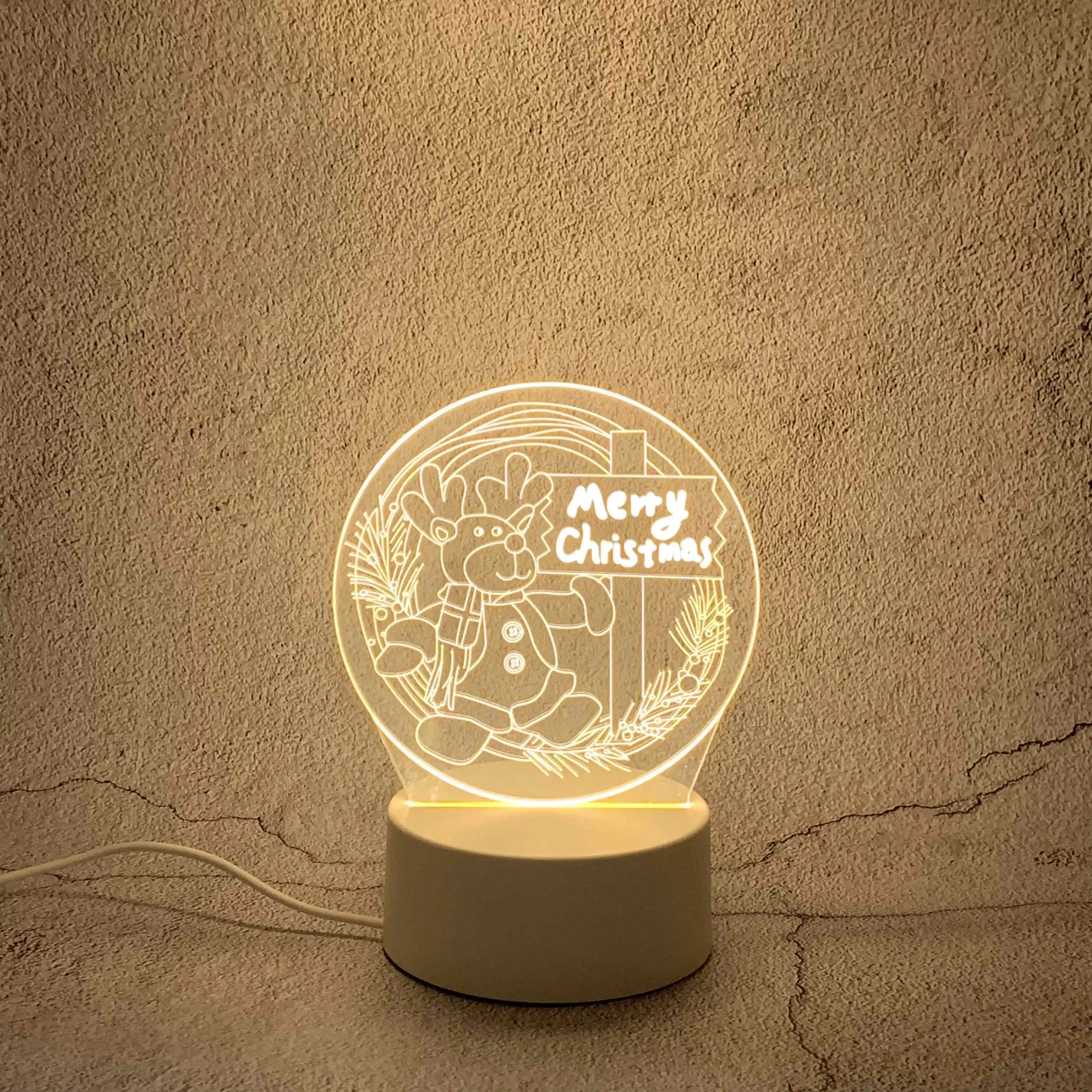 New Christmas Gift Nightlight 3D Plug-in Bedroom Bed Simple Night Light High Appearance Level