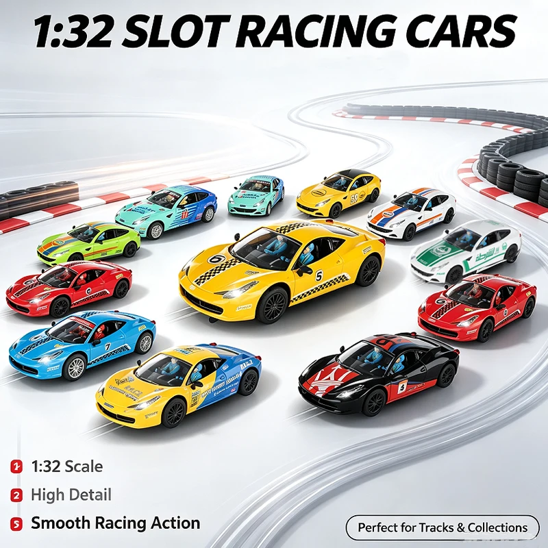 Analog Slot Cars 1 32 Scale Racing 458 Italia FF For Carrera Evolution Scalextric Scx 1/32 Track Toy Car