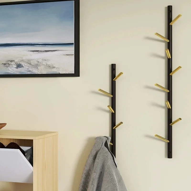 Drill-Free Wall Clothes Hanger Nordic Branches Wall Hook Luxury Bedroom Door Back Hook Creative Porch Wall  Coat Rack