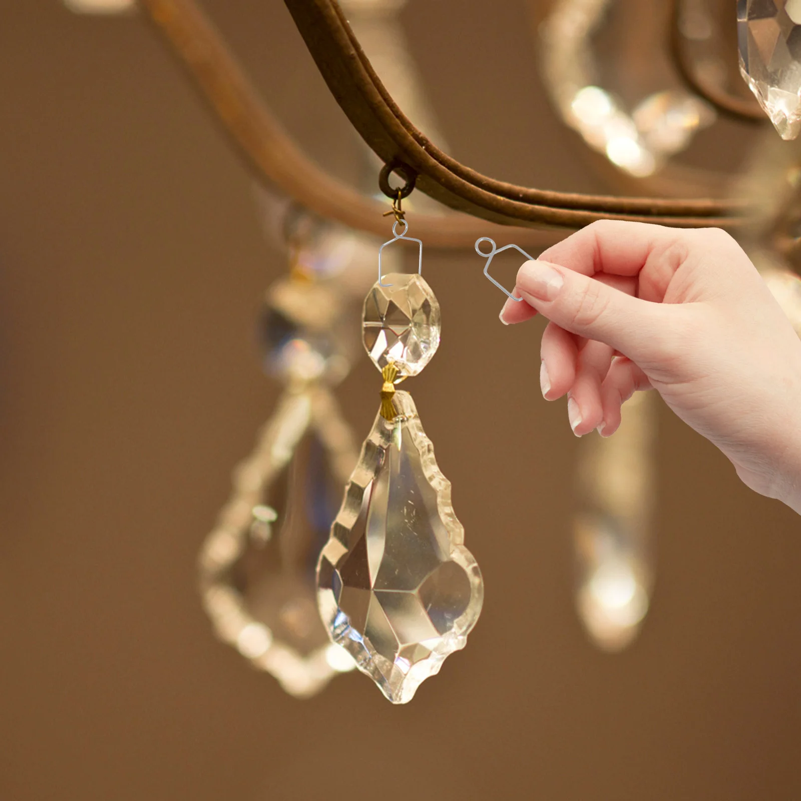 

100 шт., 14 мм, металлические зажимы для люстры, разъем для лампы, детали для освещения «сделай сам», хрустальный шар, крепежный светильник, поставка