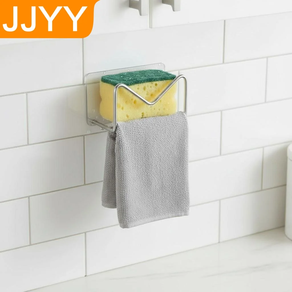M Shaped Stainless Steel Sponge Holder Kitchen Sink Organizer Punch Free Storage Solution Easy Kitchen Organization