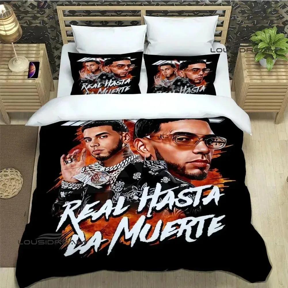 

Rapper Anuel AA Printed Bedding Sets Exquisite Bed Supplies Set Duvet Cover Bed Comforter Set Bedding Set Luxury Birthday Gift