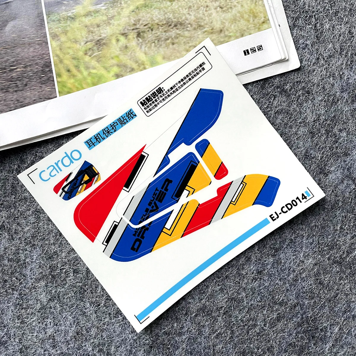 For Cardo EDGE Motorcycle Helmet Bluetooth Headset Decorative Stickers Earphone Headphone Protective Decals Accessories image 6