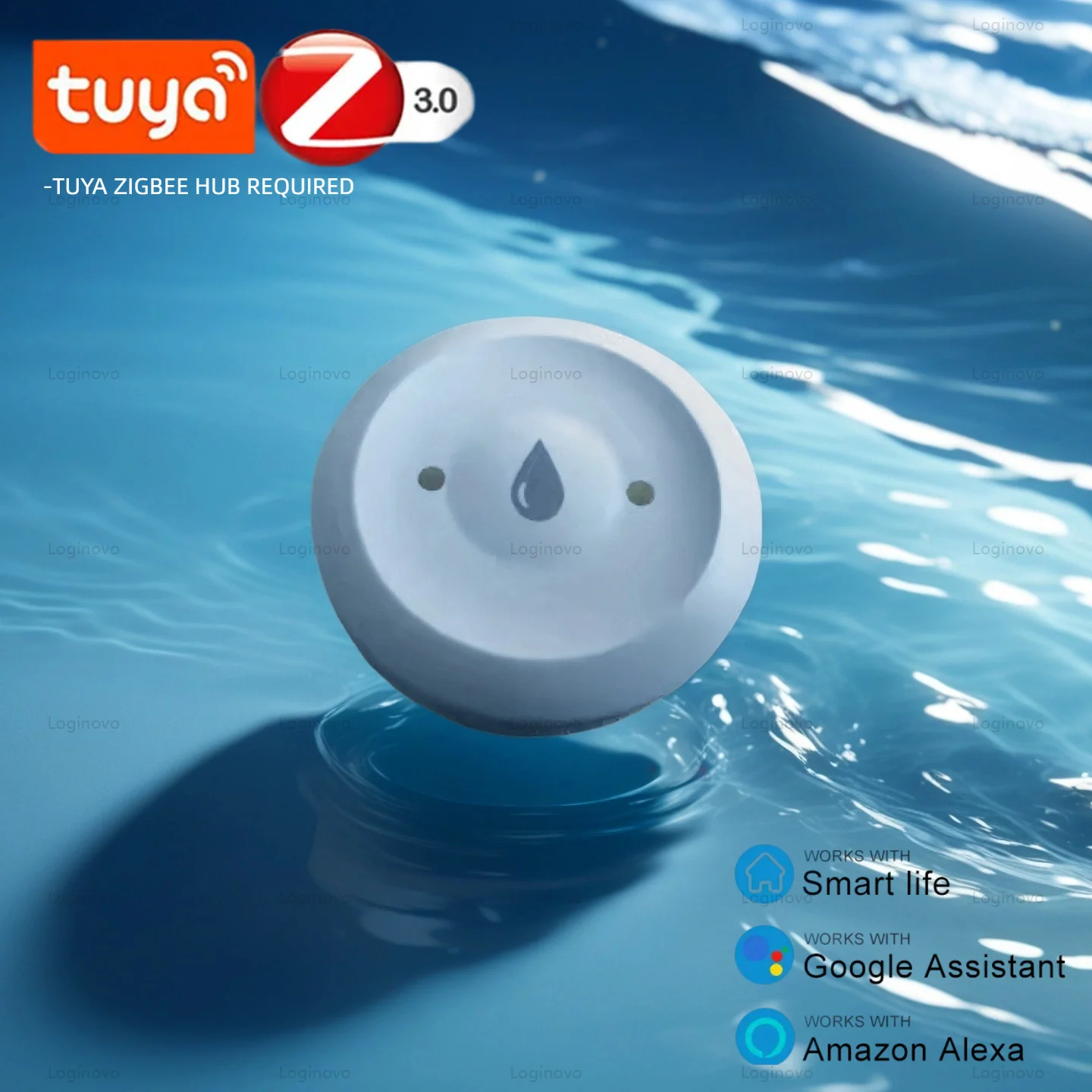 

Tuya ZigBee Smart Water Leak Sensor Detector Smart Life APP Alarm Flood Leakage Detection Smart Home Room Security Protection
