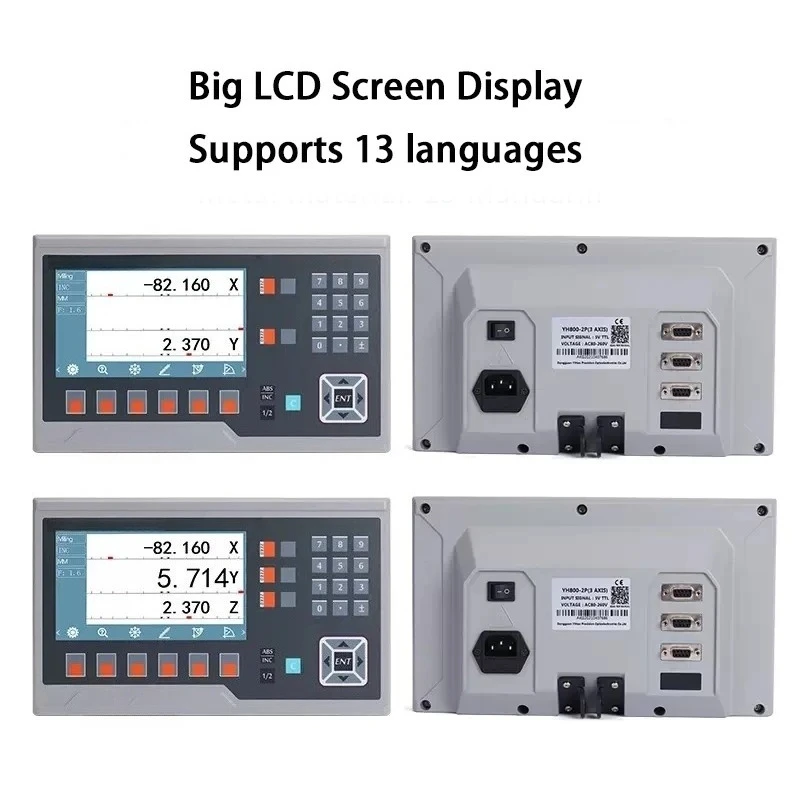 Big LCD DRO Digital Readout Metal Casing Display for Lathe Milling Machine Counter 110V/220V