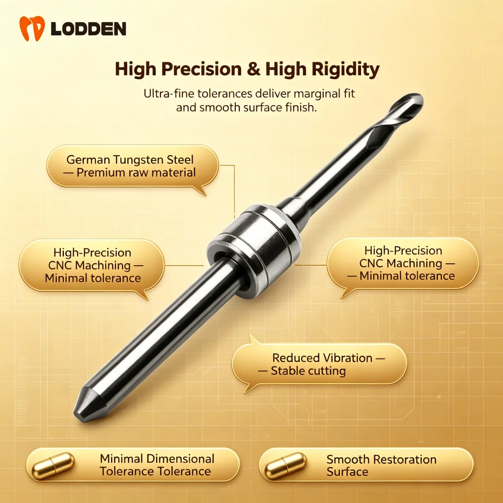 For Amann Girrbach Dental Milling Burs Diamond Tool CAM CDM Bur D3 Grinding Material Drills for Zirconia PMMA Lithium Disilicate