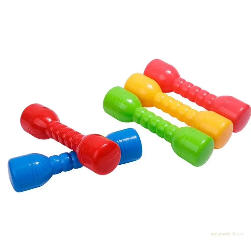 

Y4UD Toddlers for Play Dumbbell Hand Barbells 2Pcs Plastic Fitness Gym Weights Kindergarten Sport Equipment Strength Exercise