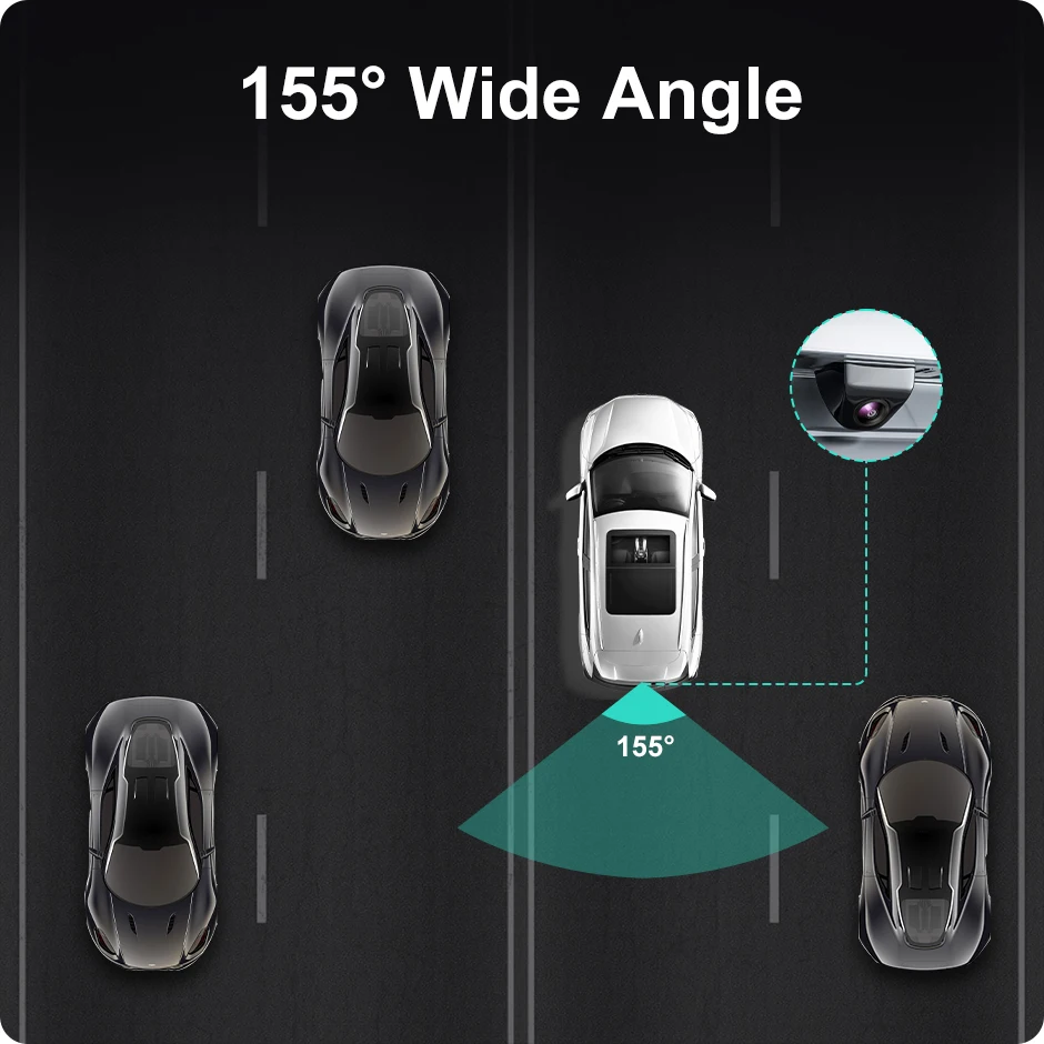 GreenYi HD AHD 1280x720P Vehicle Dynamic Trajectory Fisheye Lens Car Rear View Reverse Backup Camera Night Vision Waterproof