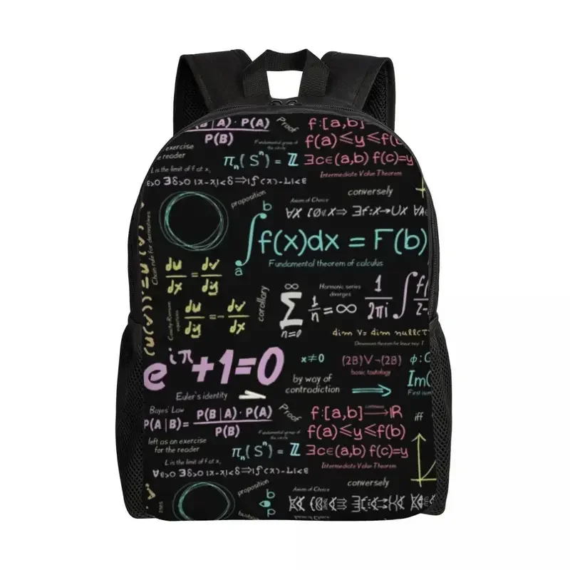 Sac à dos pour ordinateur portable Pure Math Nerd pour hommes et femmes, cartable de mode pour l'école, les étudiants en physique et les sciences, MN10