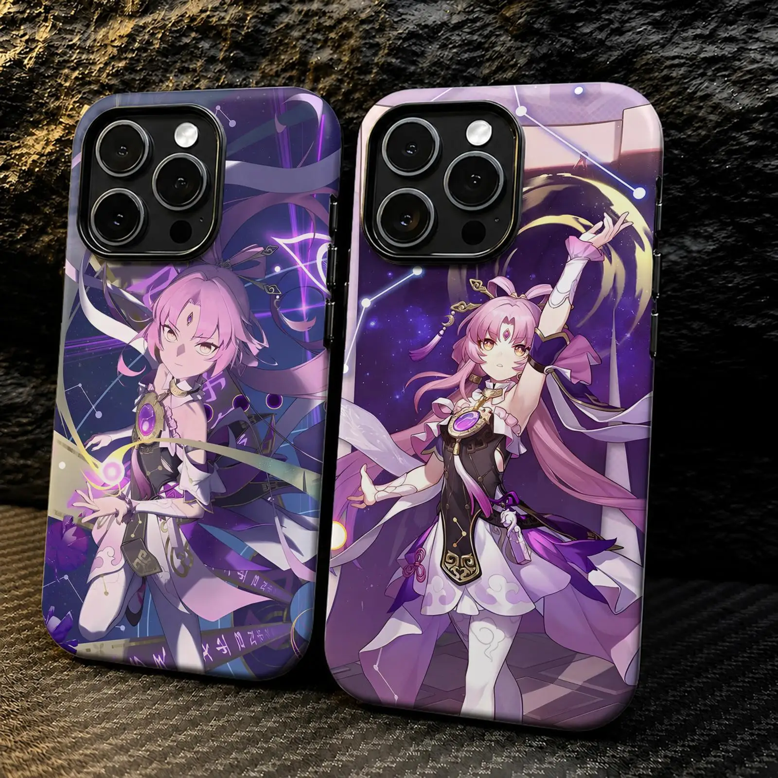 Coque de téléphone H-Honkai Star Rail Fu Xuan pour iPhone 17 16 15 14 13 12 11 Pro Max Air, protection arrière double couche 2-en-1