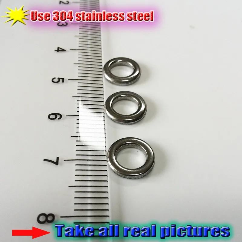 2025 fishing solid ring jigging fishing accessories high quality Pure 304 stainless steel very large test 100pcs/lot
