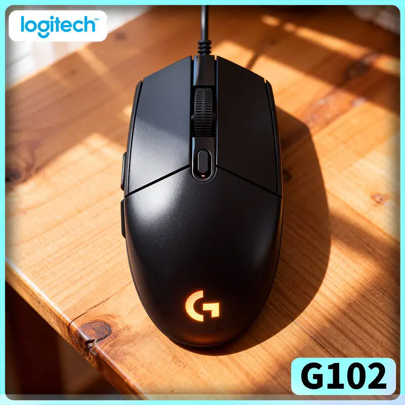 

Игровая мышь Logitech G102 Prodigy, 8000 DPI, регулируемая, с RGB-подсветкой, эргономичный дизайн, 6 кнопок, для офиса и игр
