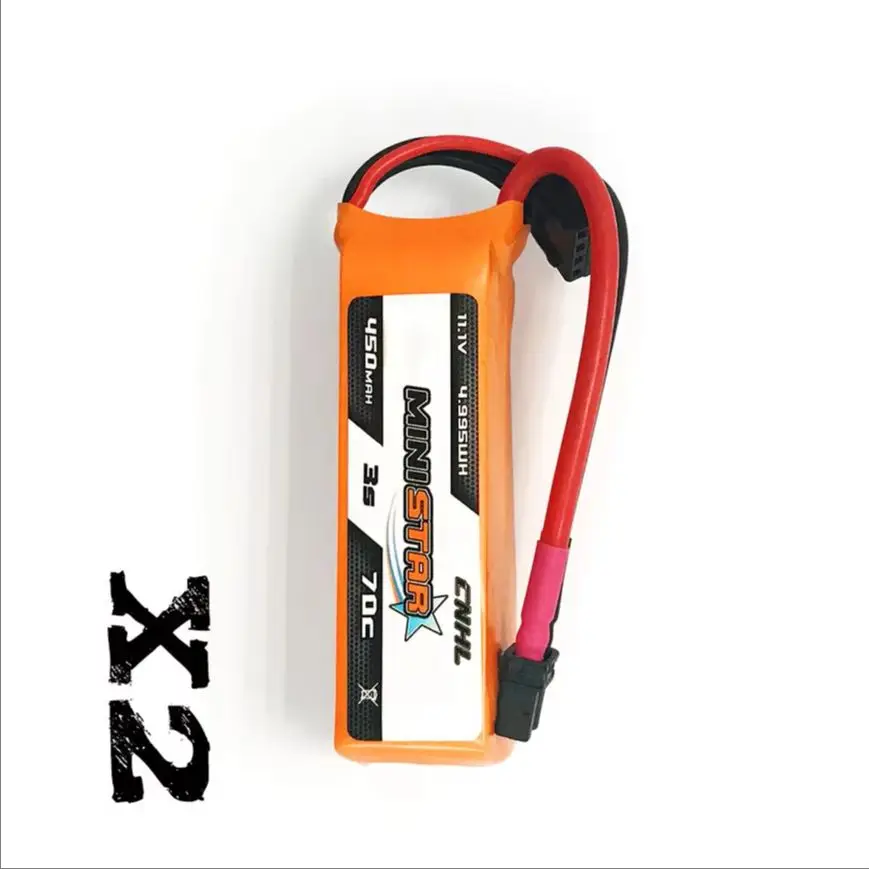 

2 шт. CNHL 3S 450 мАч 11,1 В Lipo аккумулятор 70C MiniStar с разъемом XT30 для мини-квадрокоптера RC FPV