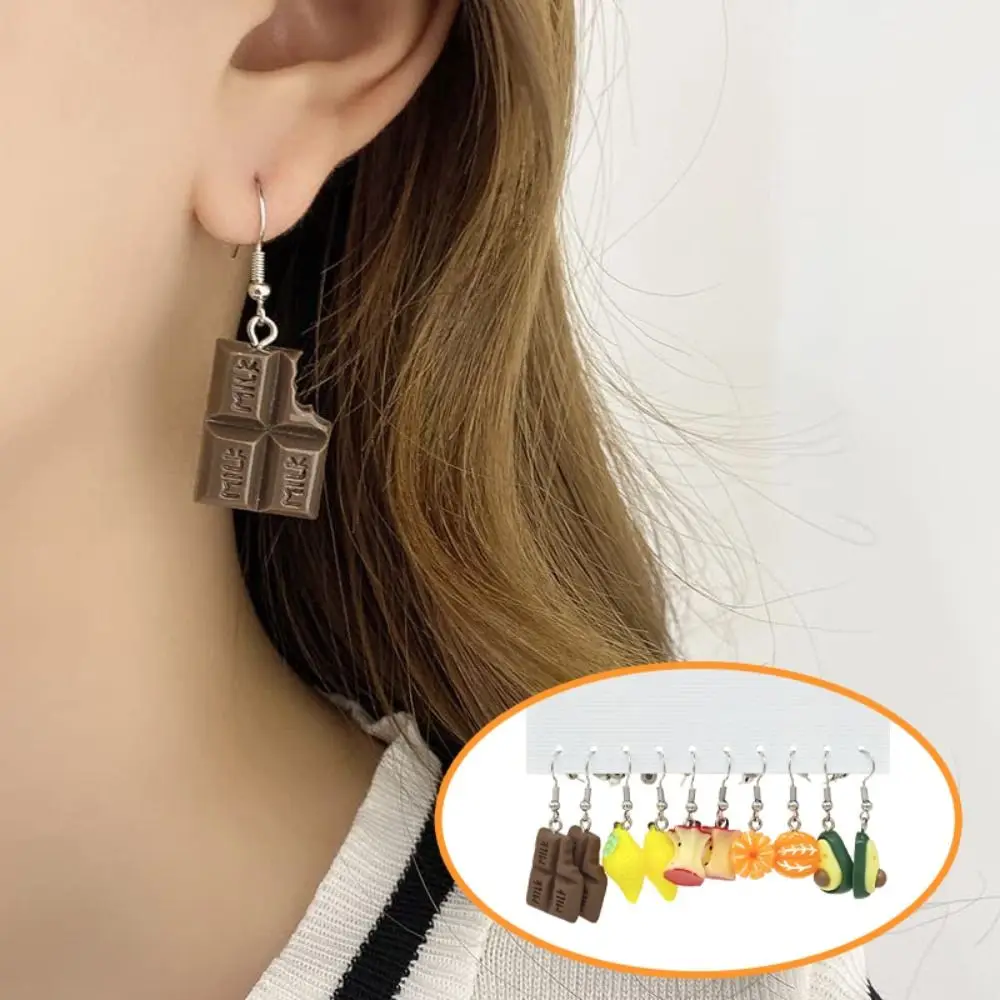 

20Pairs Resin Simulated Vegetable Earring Colorful Peanut Chili Simulated Fruit Earrings Cute Pumpkin Corn Dangle Earrings Set