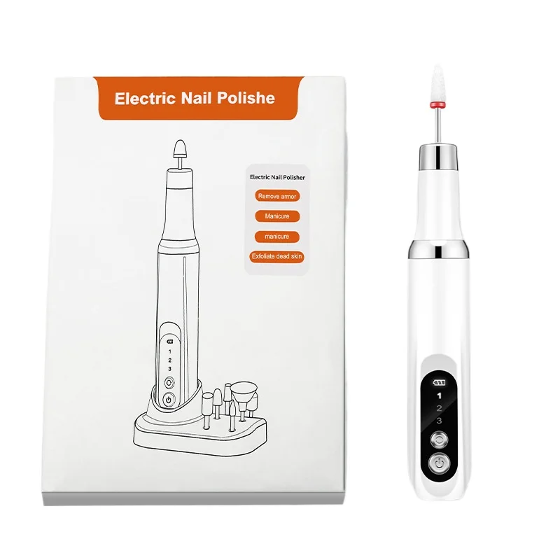 Novo removedor de esmalte elétrico multifuncional portátil com design profissional para bateria de longa duração e remoção de pele morta