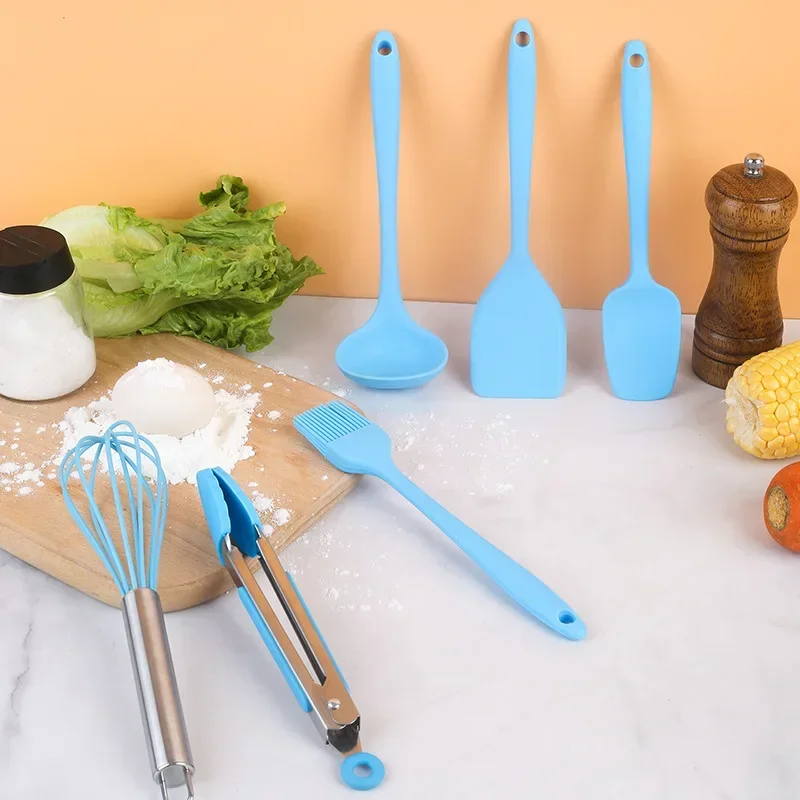 Silicone Kitchen Tools Set 6 Sets of All-Inclusive Small Kitchenware Made From Silicone Mini Cooking Shovel Cooking Gadgets