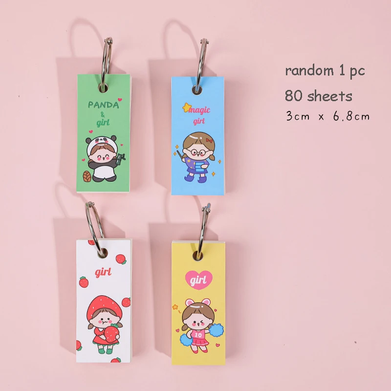 1PC Cute Metal Ring Memo Pad Creative Simplicity Note Pad Mini Memo Pad Notebook Portable Diary Stationery School Office Supply