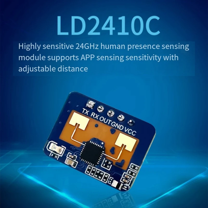 ZIZI LD2410C 5V Mini 24G Smart Human Presence Status Sensor Millimeter Wave Radar Sensing Module