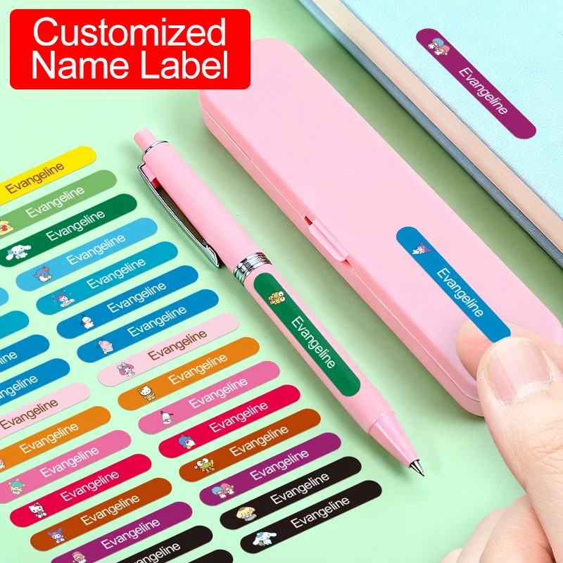 

Изготовленные на заказ наклейки с именем Sanrio — персонализированные модные и красочные наклейки для бутылок с водой, подарков на вечеринку и фестиваль